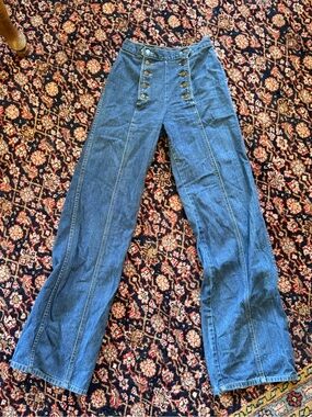 NewYorkJeanCo. Sailor Style Denim Jeans - Classic Blue